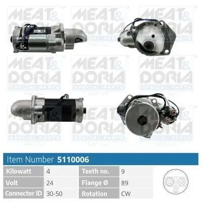 Rozrusznik MEAT & DORIA 5110006 Popularny