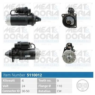 Dostępne od ręki Rozrusznik MEAT & DORIA 5110012