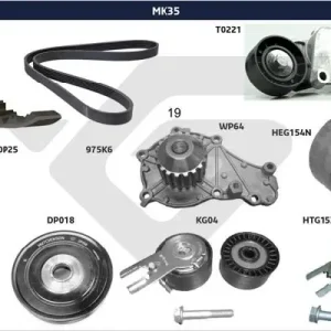 Zestaw paska klinowego wielorowkowego HUTCHINSON MK35 Nie przegap