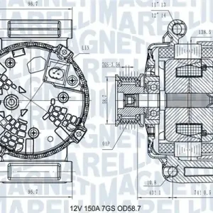 Alternator MAGNETI MARELLI 063731557610 Hit cenowy