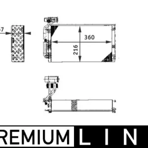 Do wyczerpania zapasów Parownik, instalacja klimatyzacji MAHLE AE 61 000P