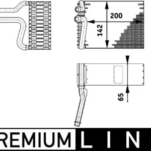 Łatwy zwrot Parownik, instalacja klimatyzacji MAHLE AE 66 000P