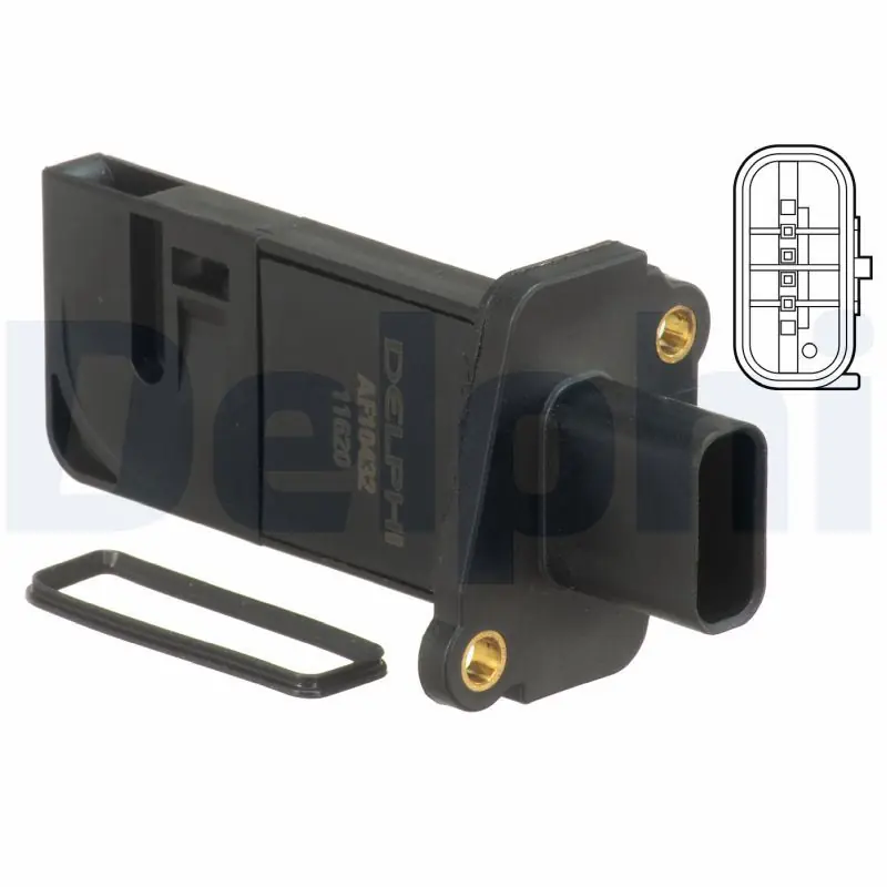 Premium Przepływomierz masowy powietrza DELPHI AF10432-12B1